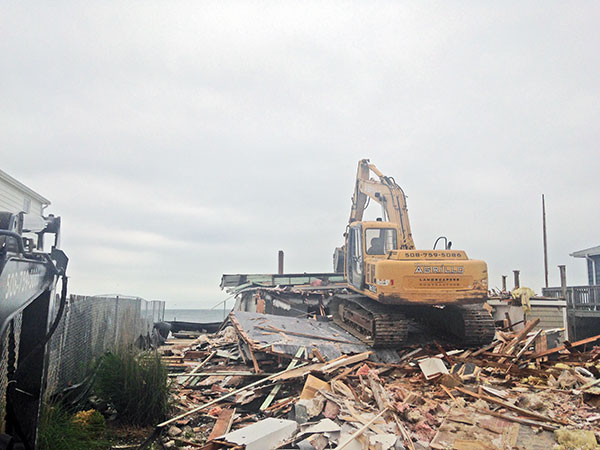 Home demolition.